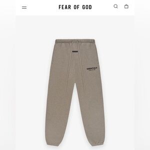 NWT FEAR OF GOD - ESSENTIALS Fleece Essential Sweatpant, Heather Gray (Men’s XS)